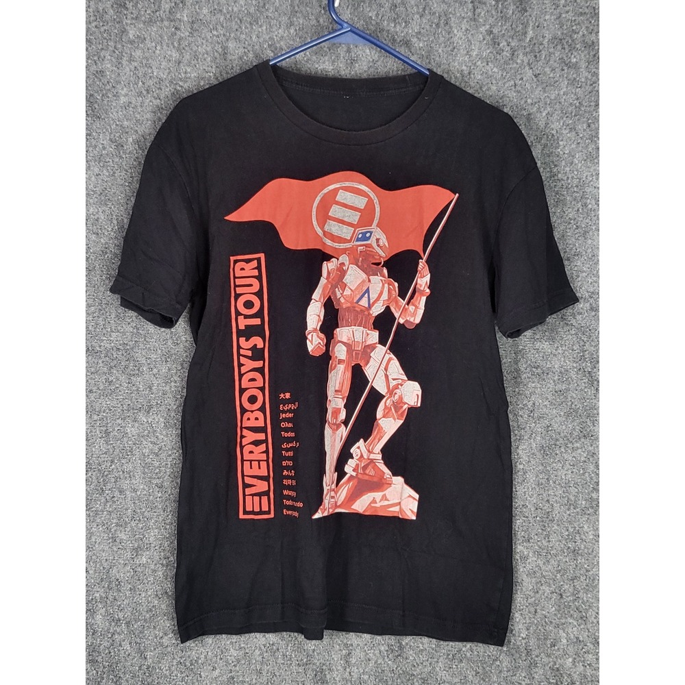 Logic Everybody's Tour T-Shirt Black Graphic Robot Hip Hop Concert Band Tee Sz M